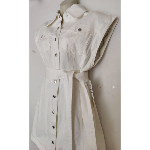 Culpos x INC International Concepts Jean Dress Mini White NWT SZ MED MSRP $120 - Picture 4 of 11